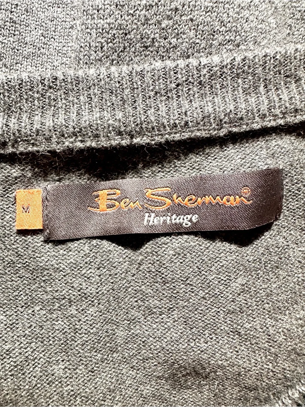 Ben Sherman Men’s Heritage Jumper V-Neck Pullover Sweater 100% Cotton